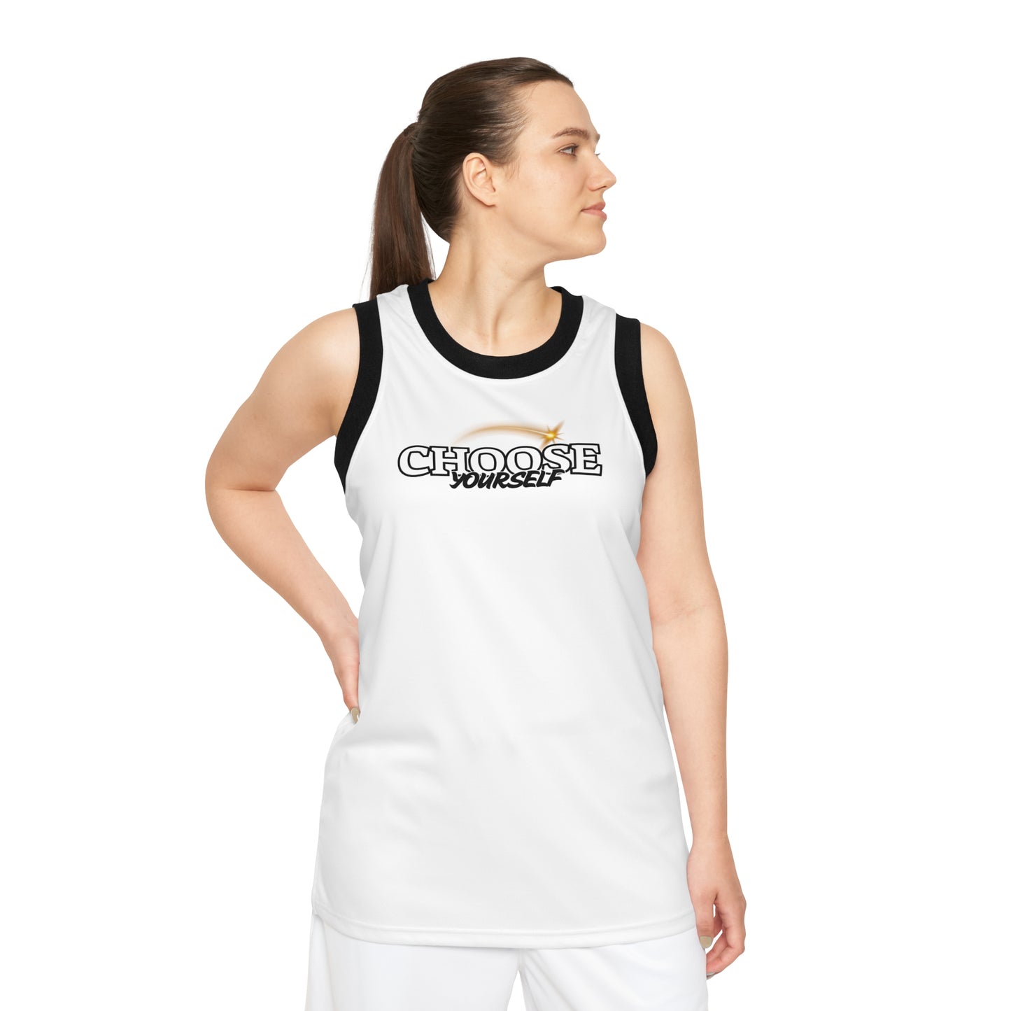 Motivational Unisex Basketball Jersey - Choose Yourself & Get Over It