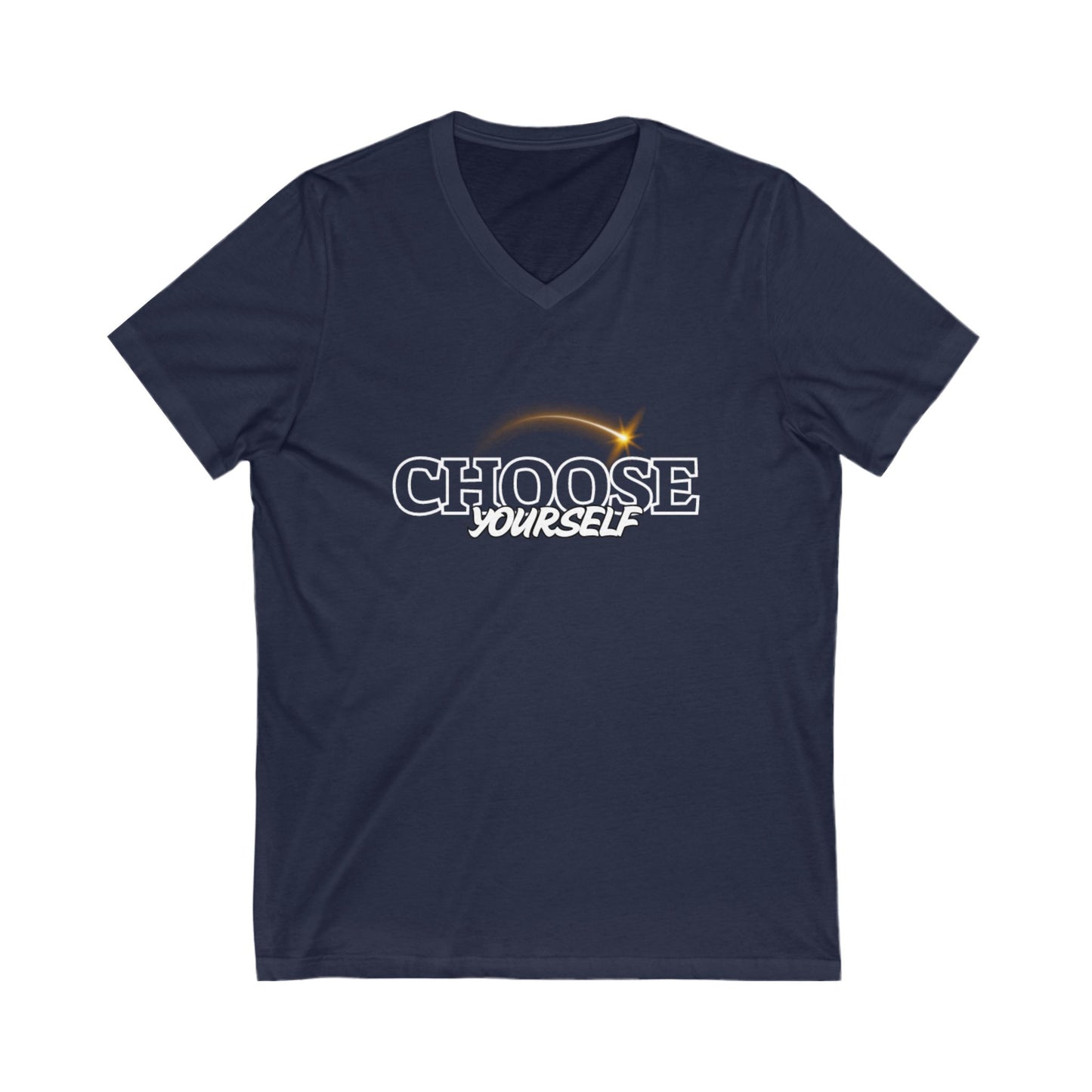 Unisex Jersey Short Sleeve V-Neck Tee