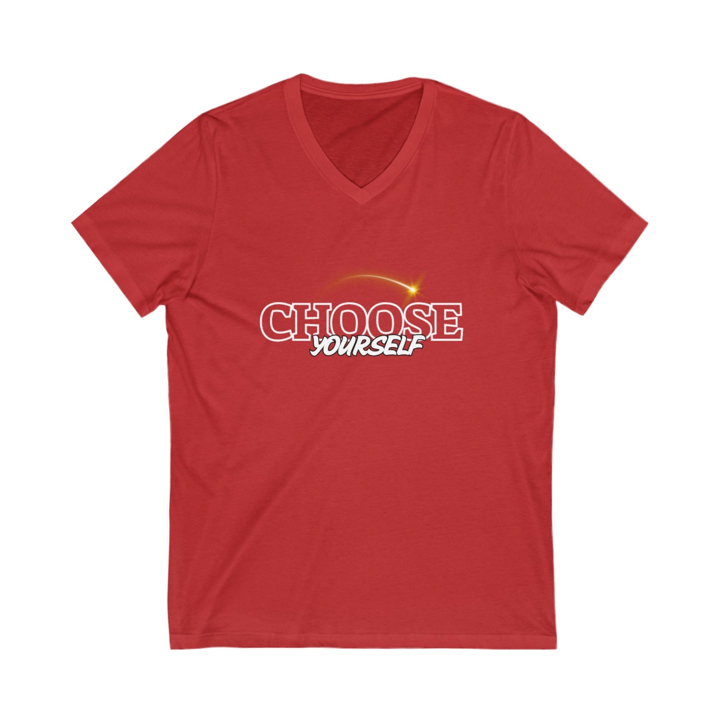 Unisex Jersey Short Sleeve V-Neck Tee