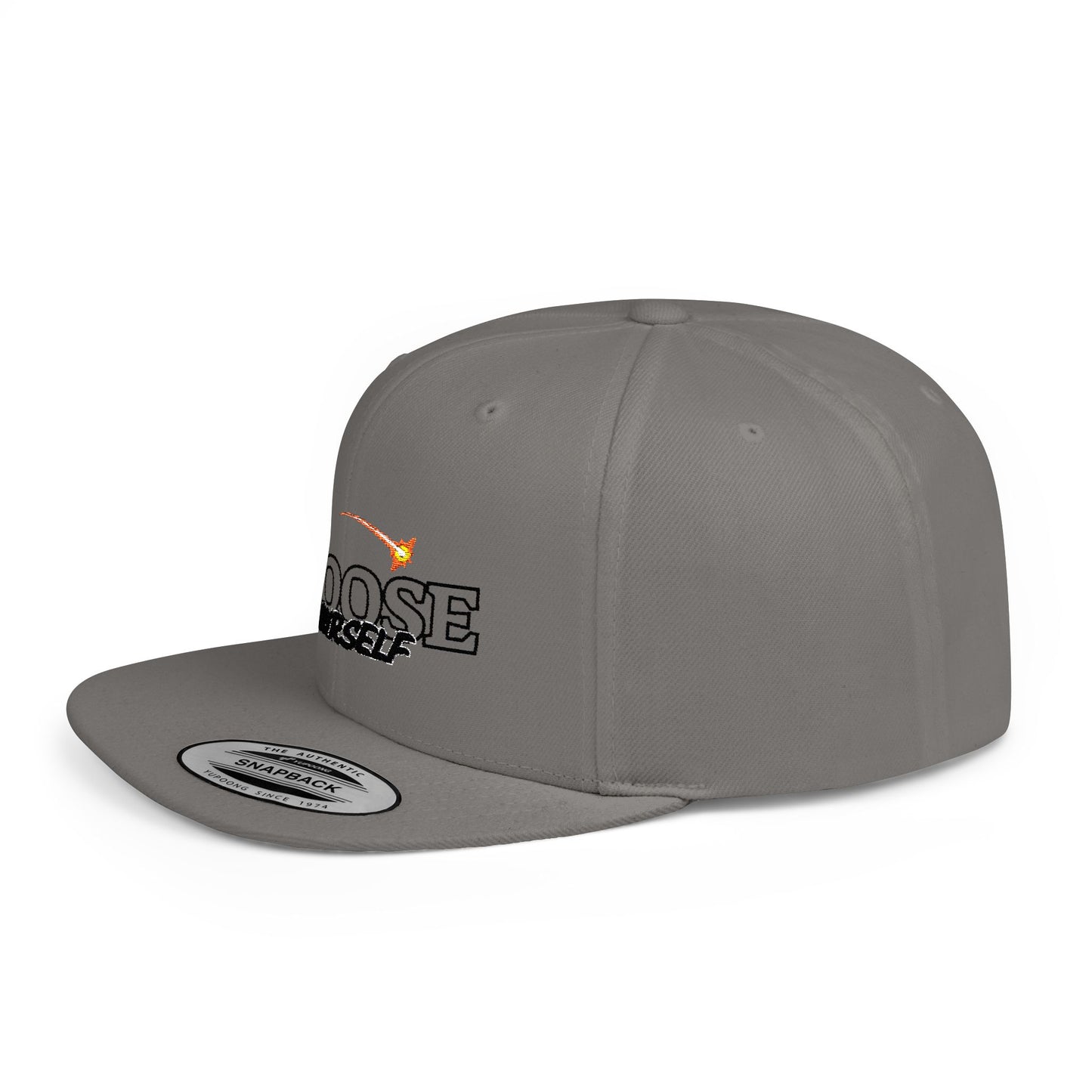 Choose Yourself Flat Bill Snapback Hat - Motivational Cap for Self-Discovery