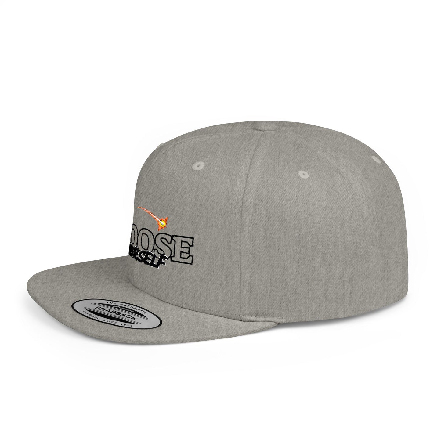 Choose Yourself Flat Bill Snapback Hat - Motivational Cap for Self-Discovery