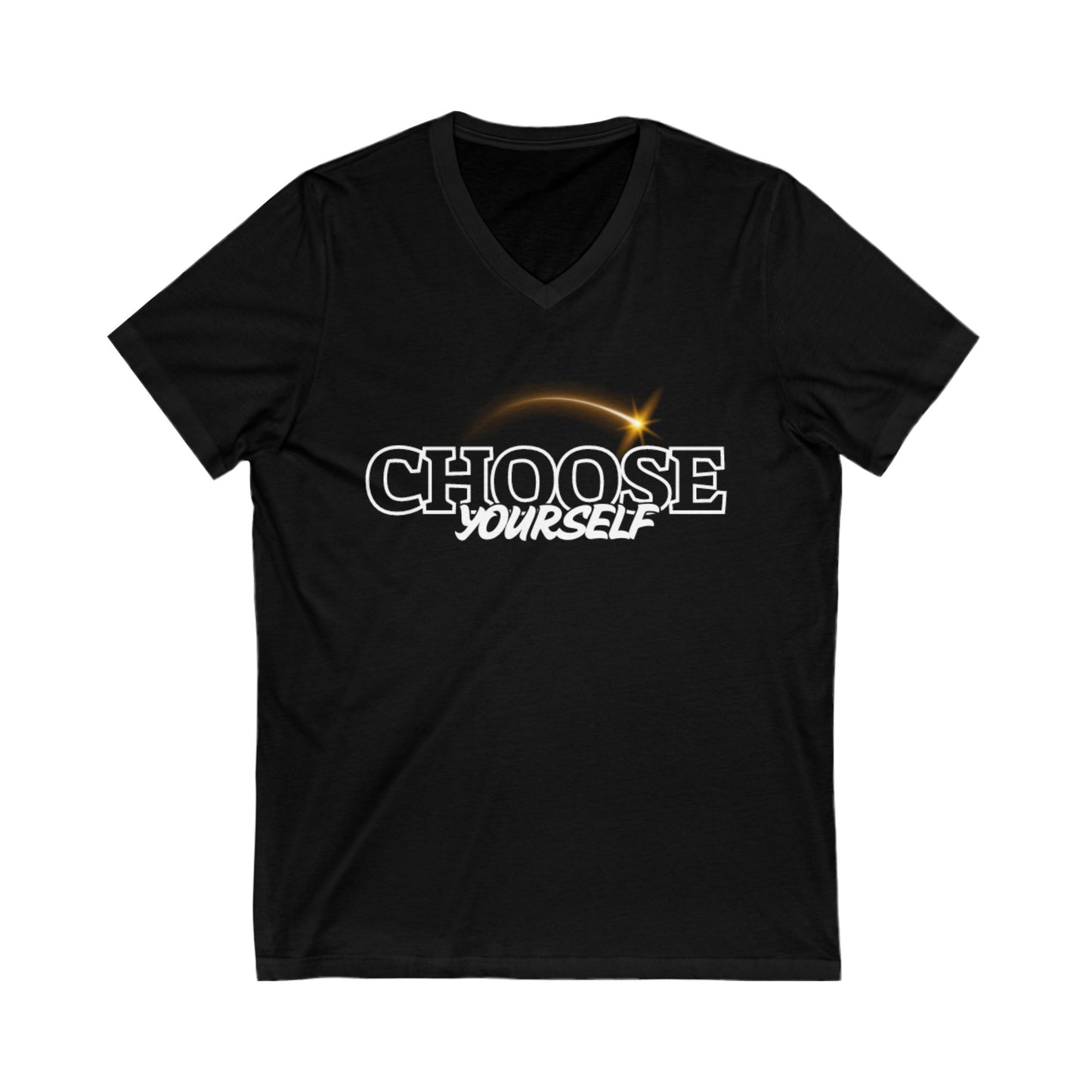 Unisex Jersey Short Sleeve V-Neck Tee