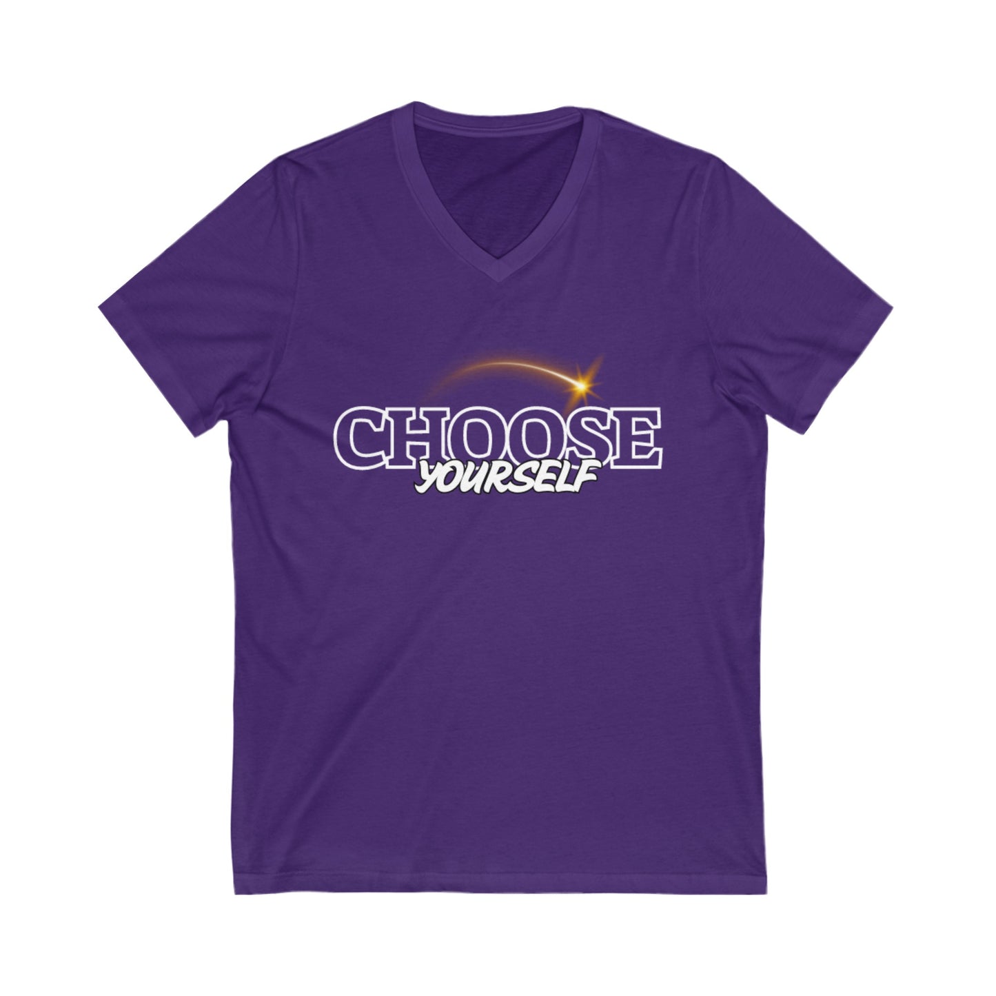Unisex Jersey Short Sleeve V-Neck Tee