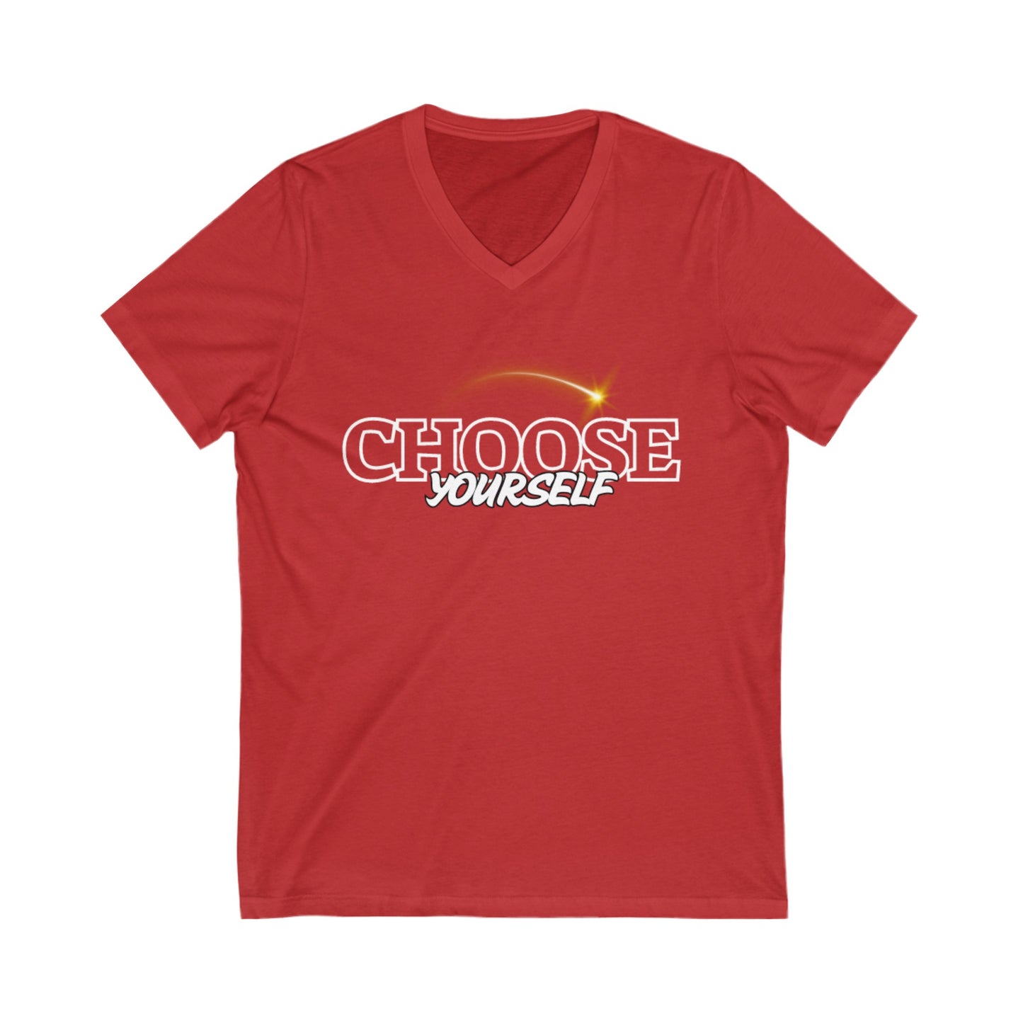 Unisex Jersey Short Sleeve V-Neck Tee